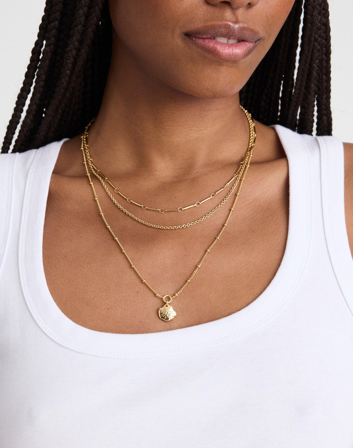 Three-Pack Sand Dollar Necklace Set