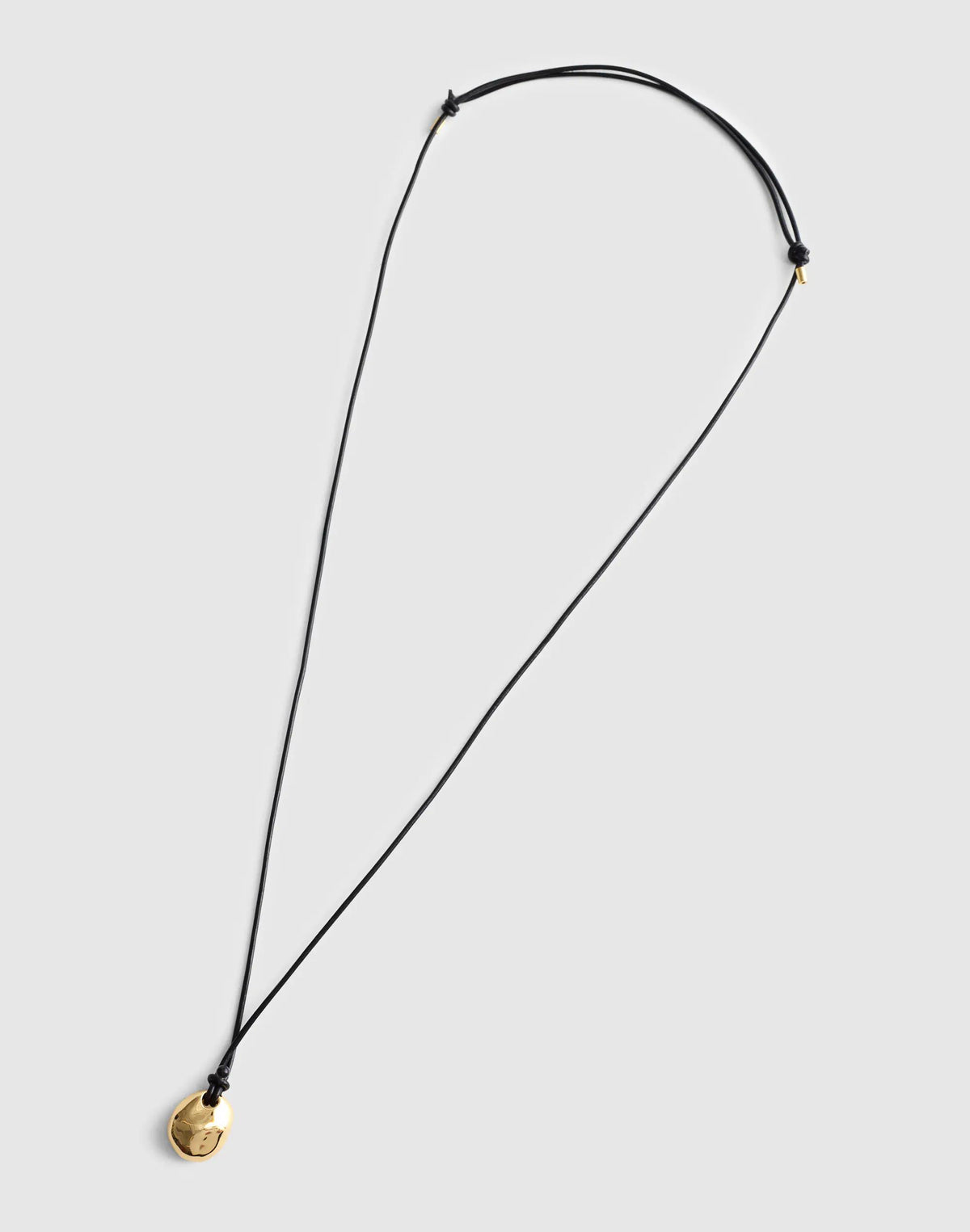 Sculptural Pendant Leather Necklace