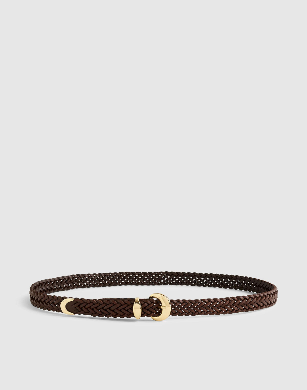 Madewell x Shopbop Domed-Buckle Belt in Woven Leather