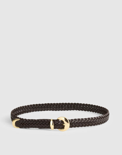 Domed-Buckle Wide Belt