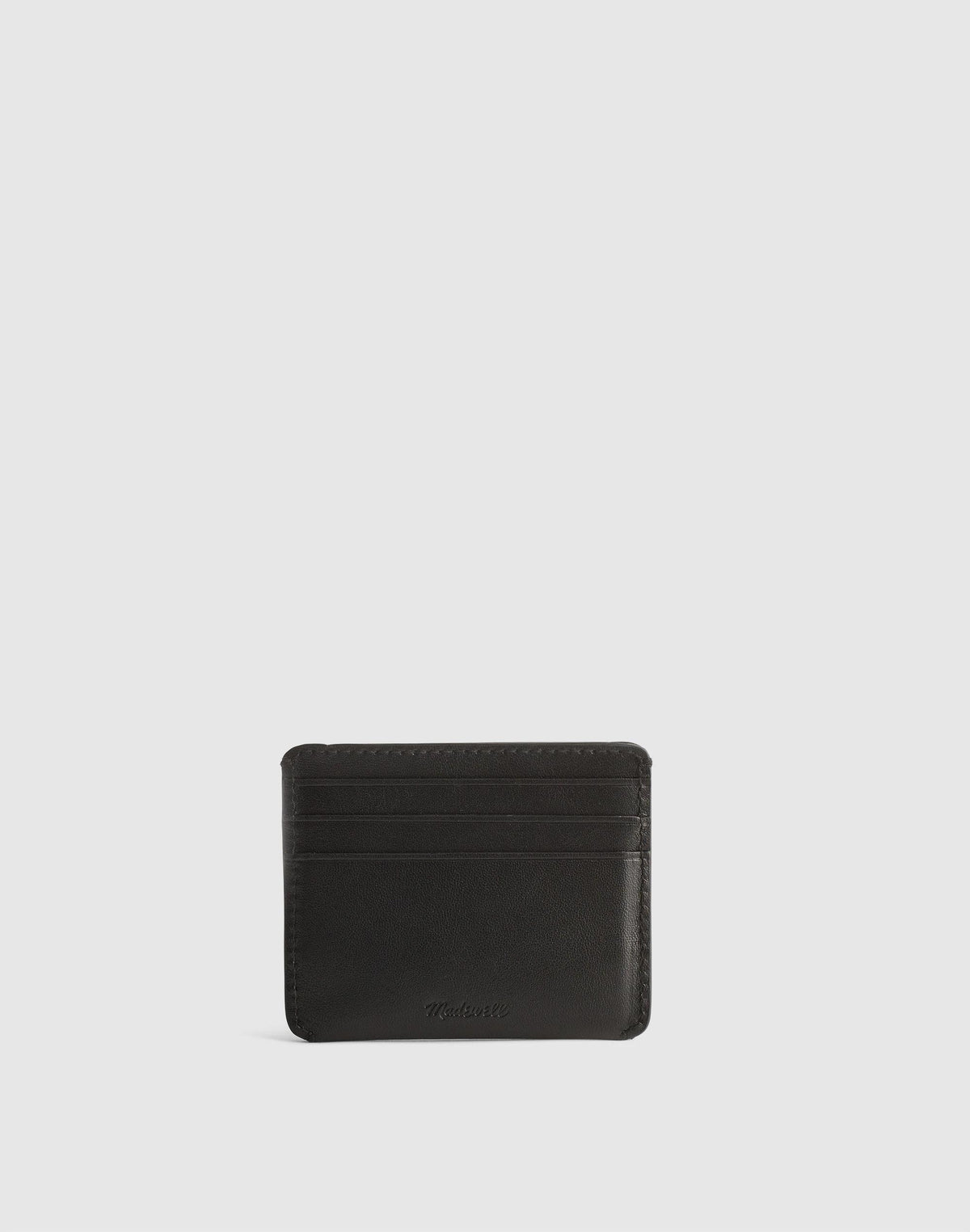 Curved Card Case in Leather