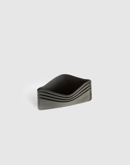 Curved Card Case in Leather
