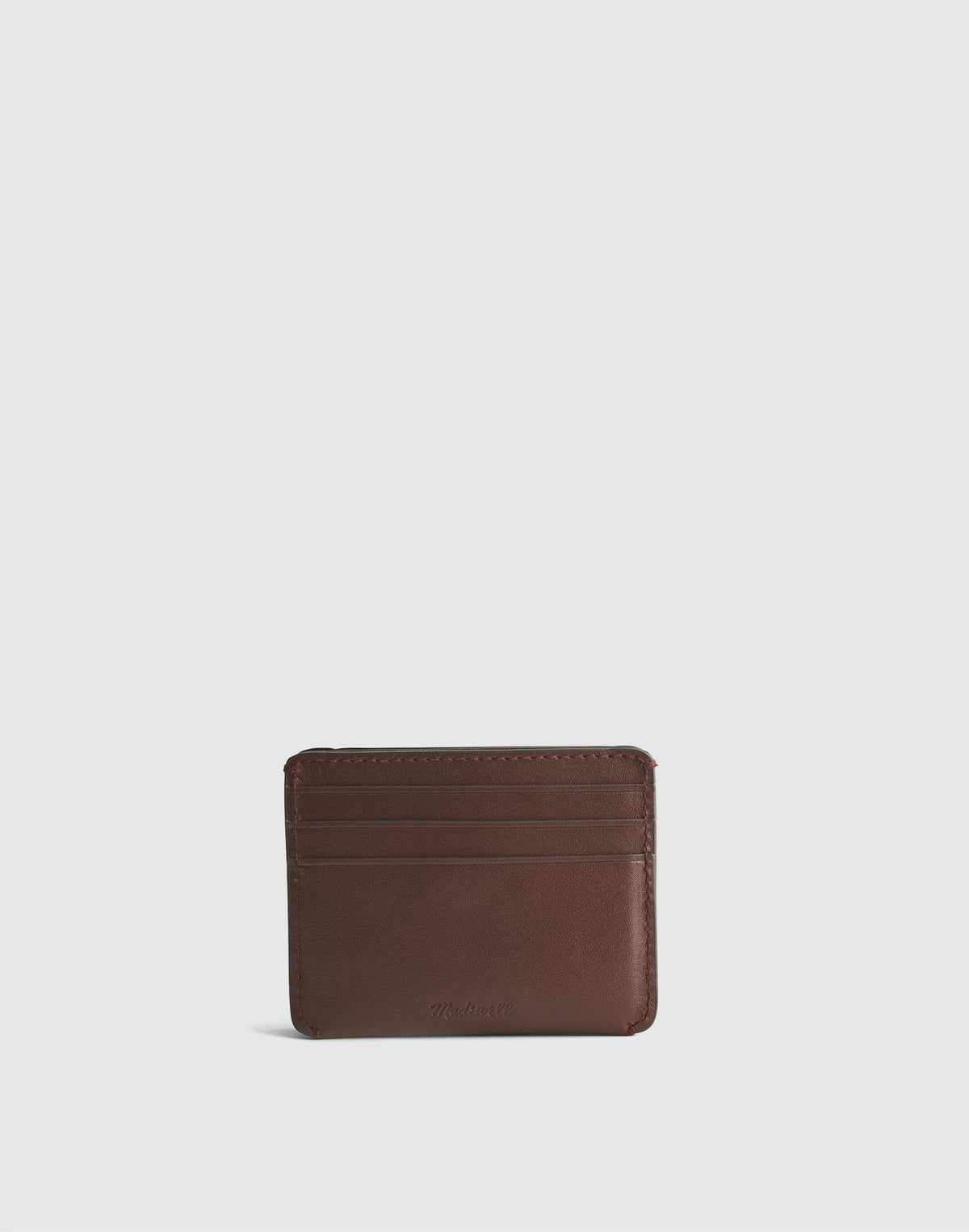 Curved Card Case in Leather
