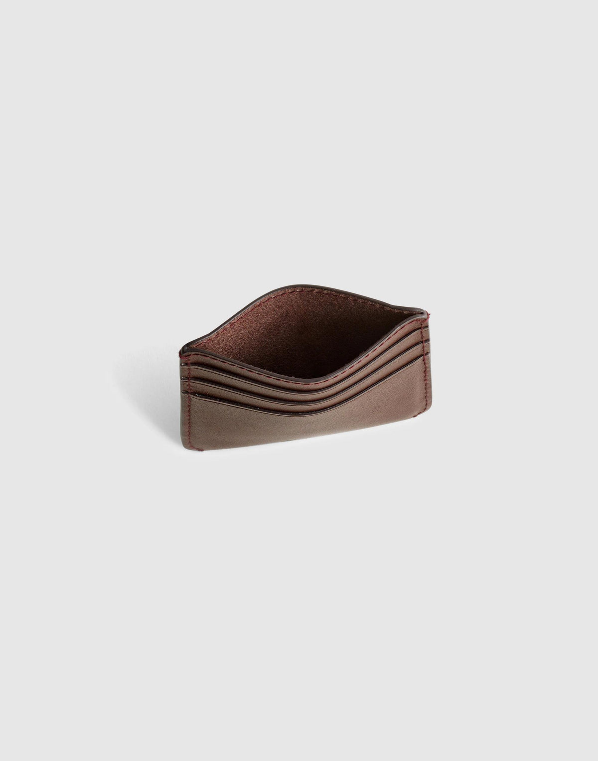 Curved Card Case in Leather