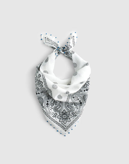 Beaded Bandana in Cotton Blend