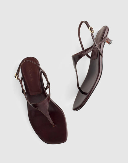 The Chiara Kitten Heel Slingback Sandal