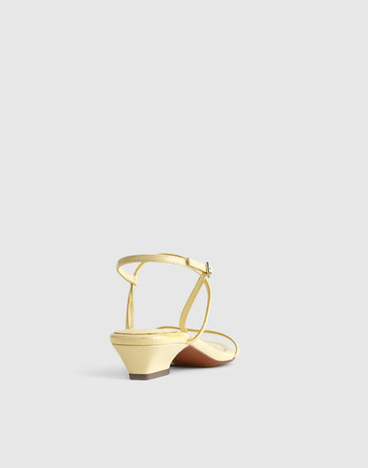 The Maycie Asymmetric T-Strap Sandal