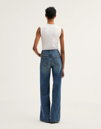 The Short Wide-Leg Jean in Super Stretch