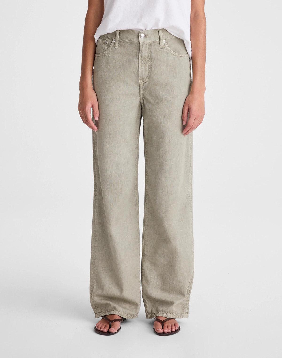 The Short Perfect Vintage Wide-Leg Jean in Airy Denim