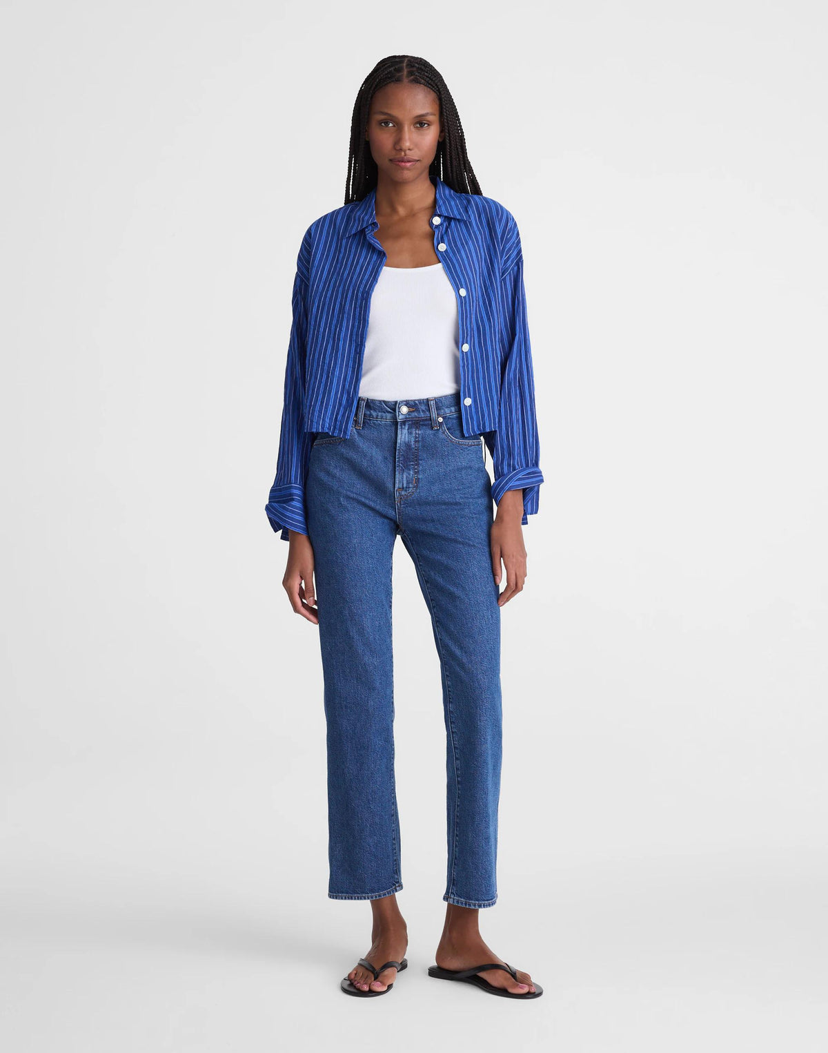 The Short Longline Straight Crop Jean