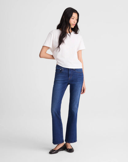 The Short Flare Crop Jean in Super Stretch Denim