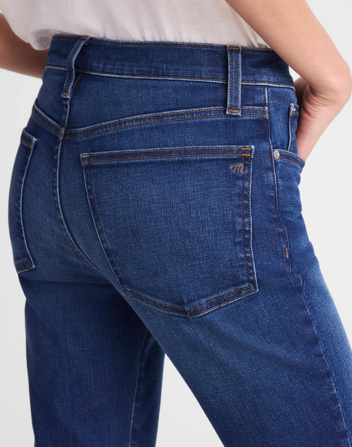 The Short Flare Crop Jean in Super Stretch Denim