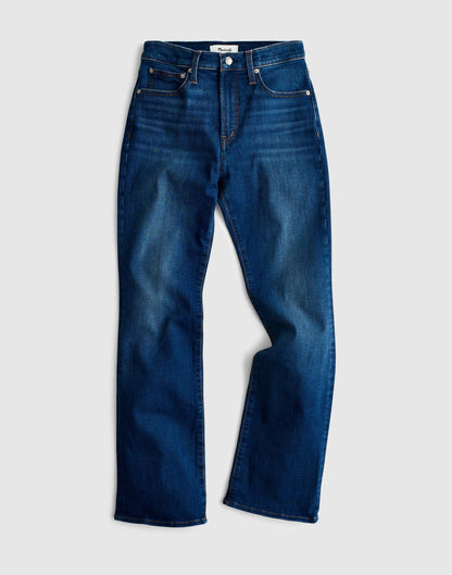 The Short Flare Crop Jean in Super Stretch Denim