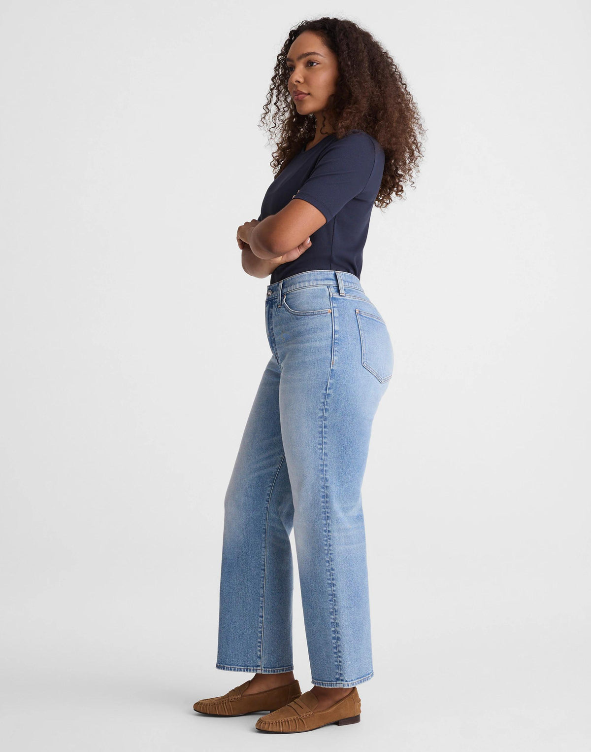 The Short Curvy Perfect Vintage Wide-Leg Crop Jean