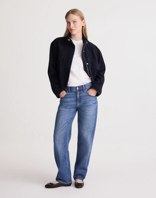 The Petite Dean Easy Straight Jean in Airy Denim