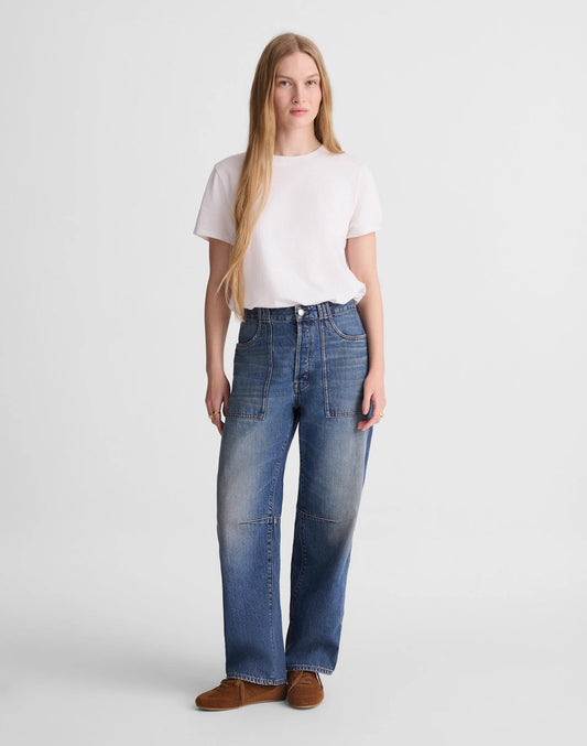 The Petite Darted Barrel-Leg Jean
