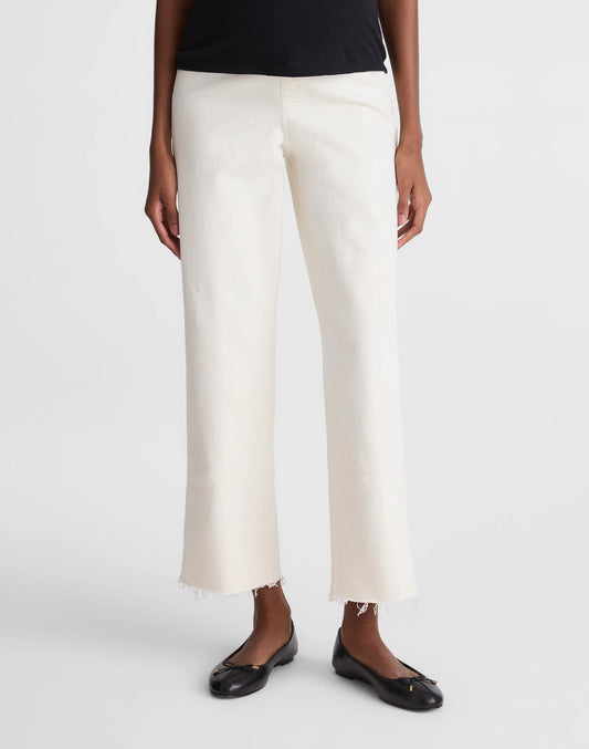 The Maternity Perfect Vintage Wide-Leg Crop Jean in Vintage Canvas