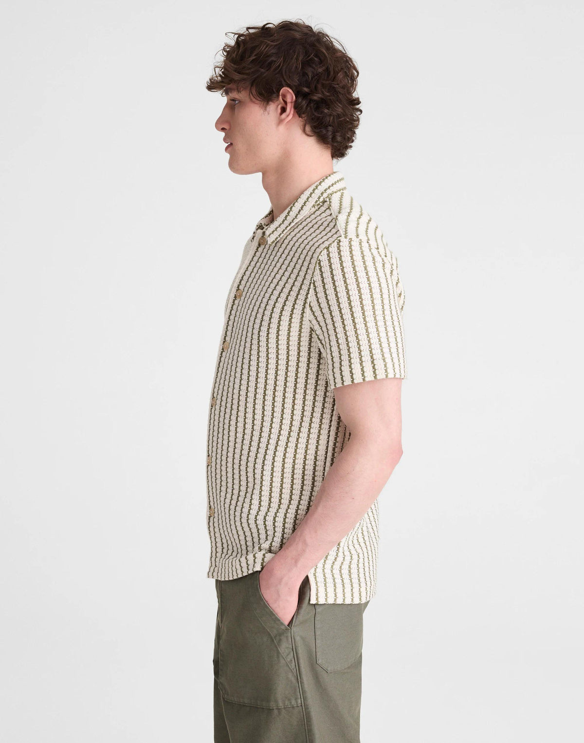 Textured-Knit Short-Sleeve Shirt