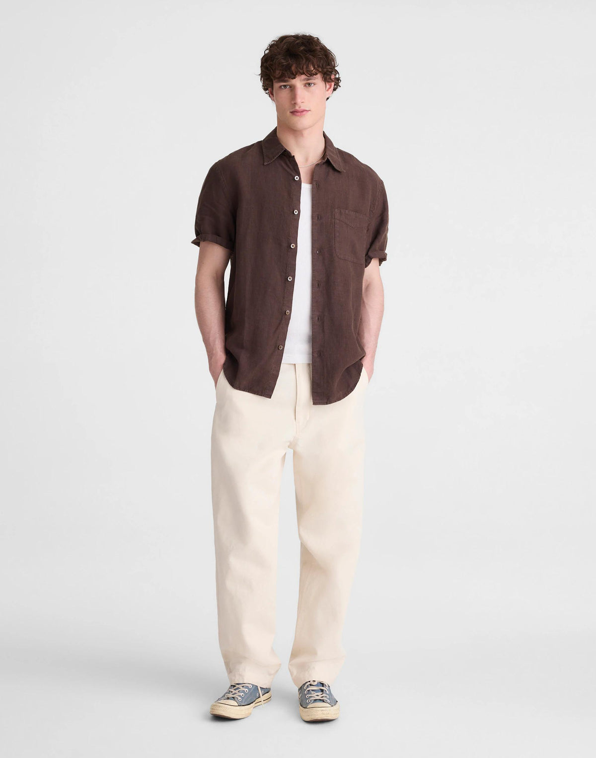 The Allday Short-Sleeve Shirt in Linen