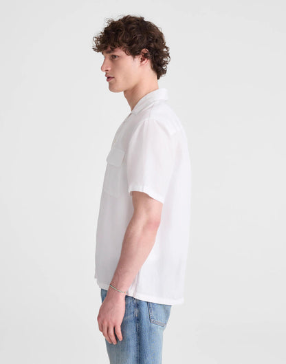 Short-Sleeve Camp Shirt in Archive Linen Blend