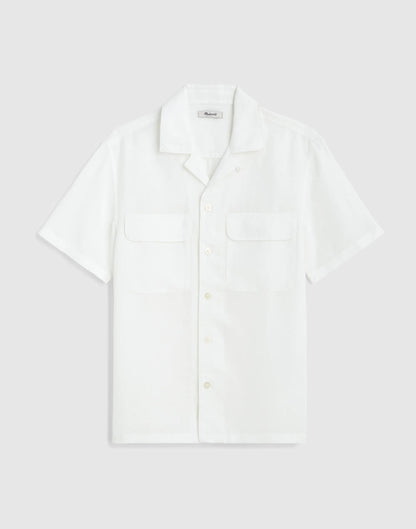 Short-Sleeve Camp Shirt in Archive Linen Blend