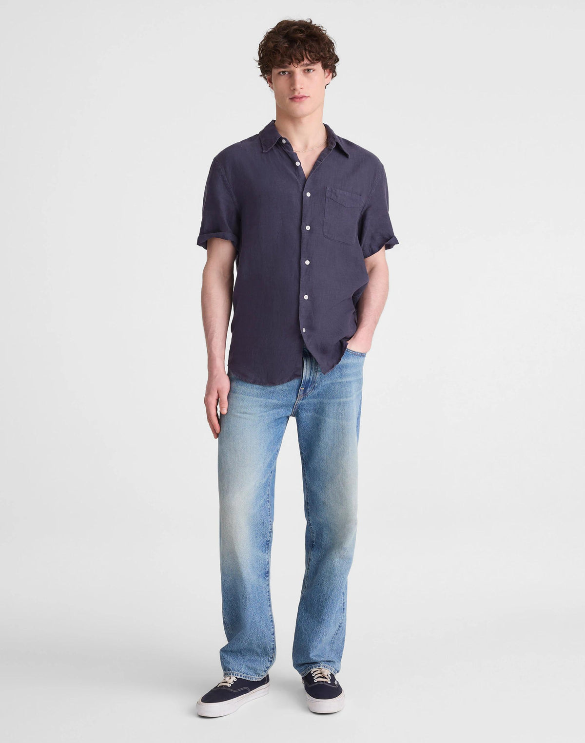 The Allday Short-Sleeve Shirt in Linen