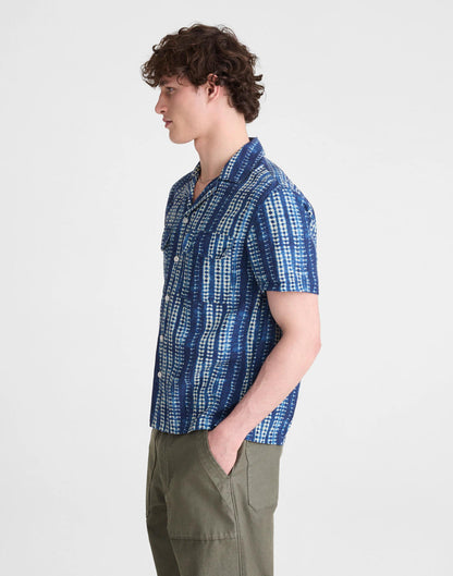 Short-Sleeve Camp Shirt in Archive Linen Blend