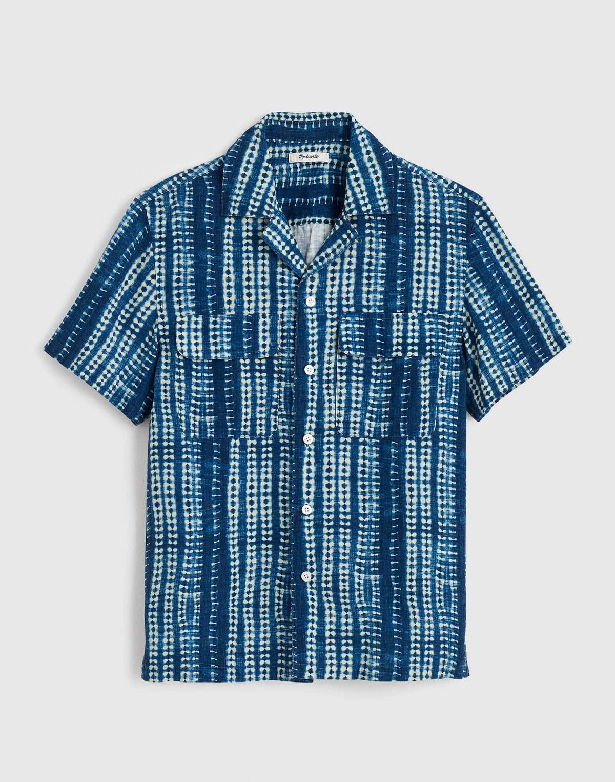 Short-Sleeve Camp Shirt in Archive Linen Blend