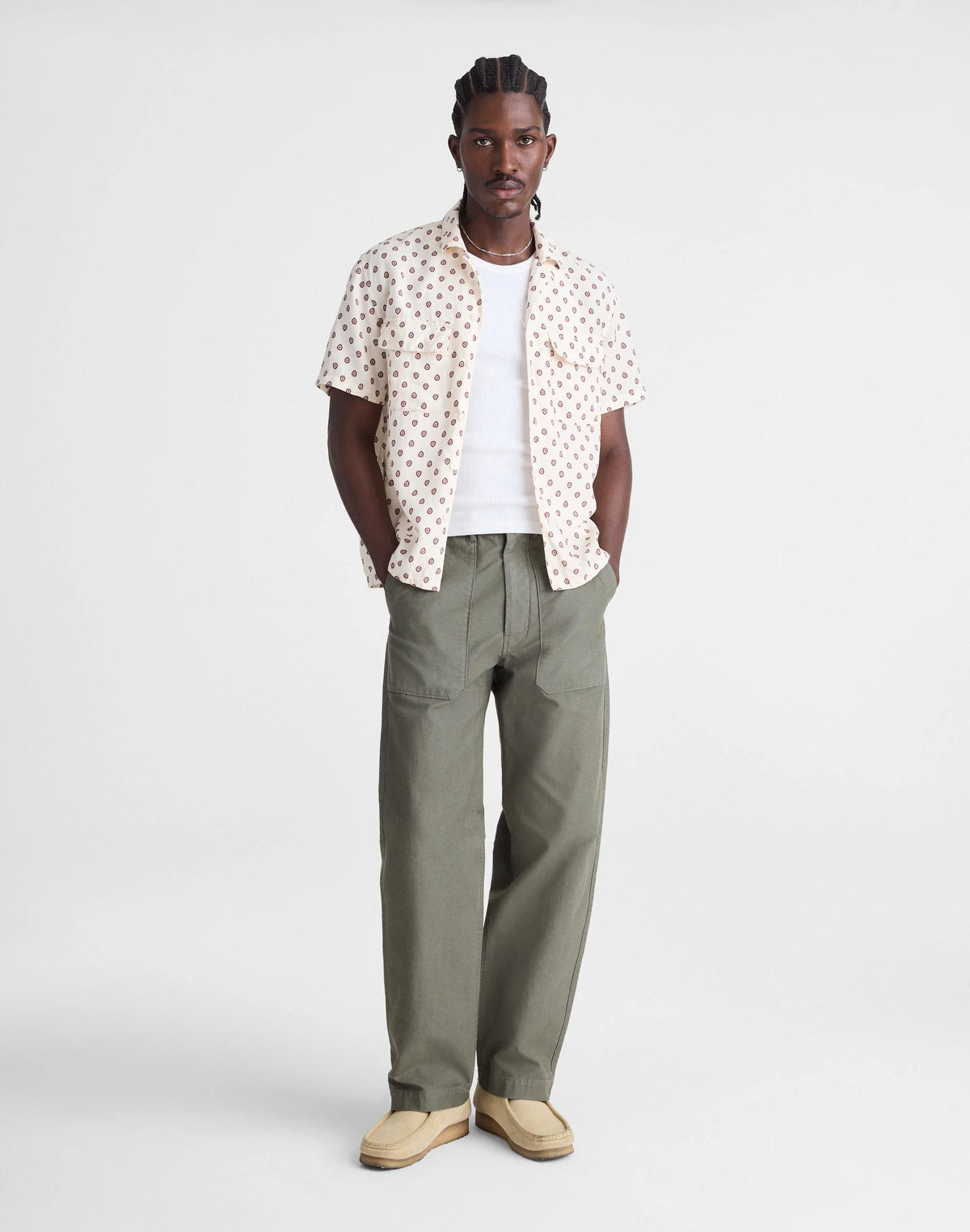 Short-Sleeve Camp Shirt in Archive Linen Blend
