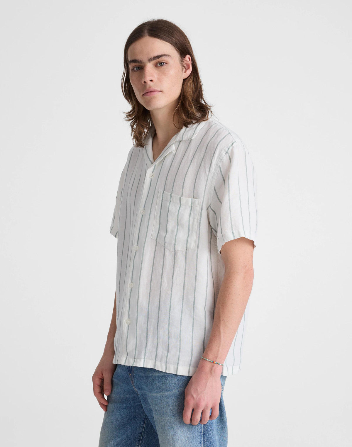 Short-Sleeve Camp Shirt in Linen