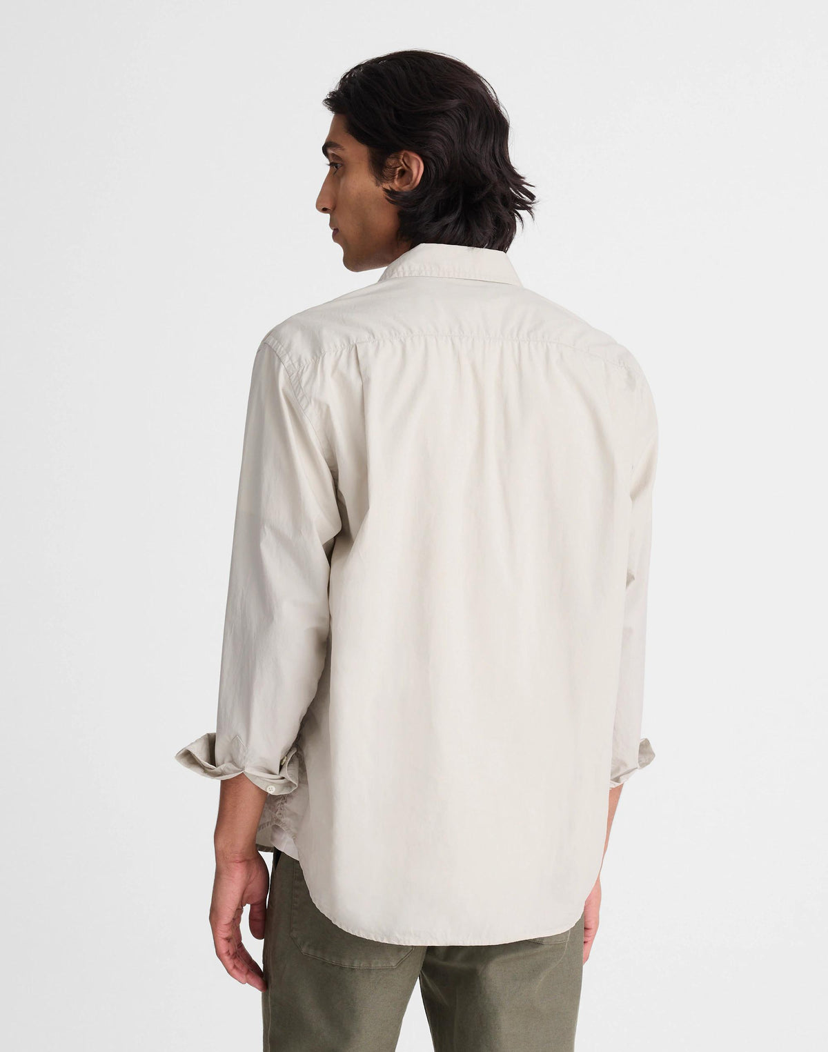 Button-Up Shirt in Crisp Poplin