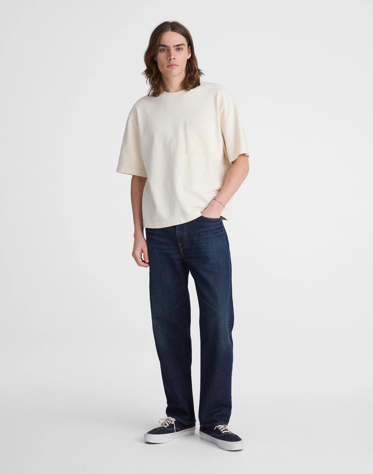 Boxy Pocket Tee in Weekend Slub
