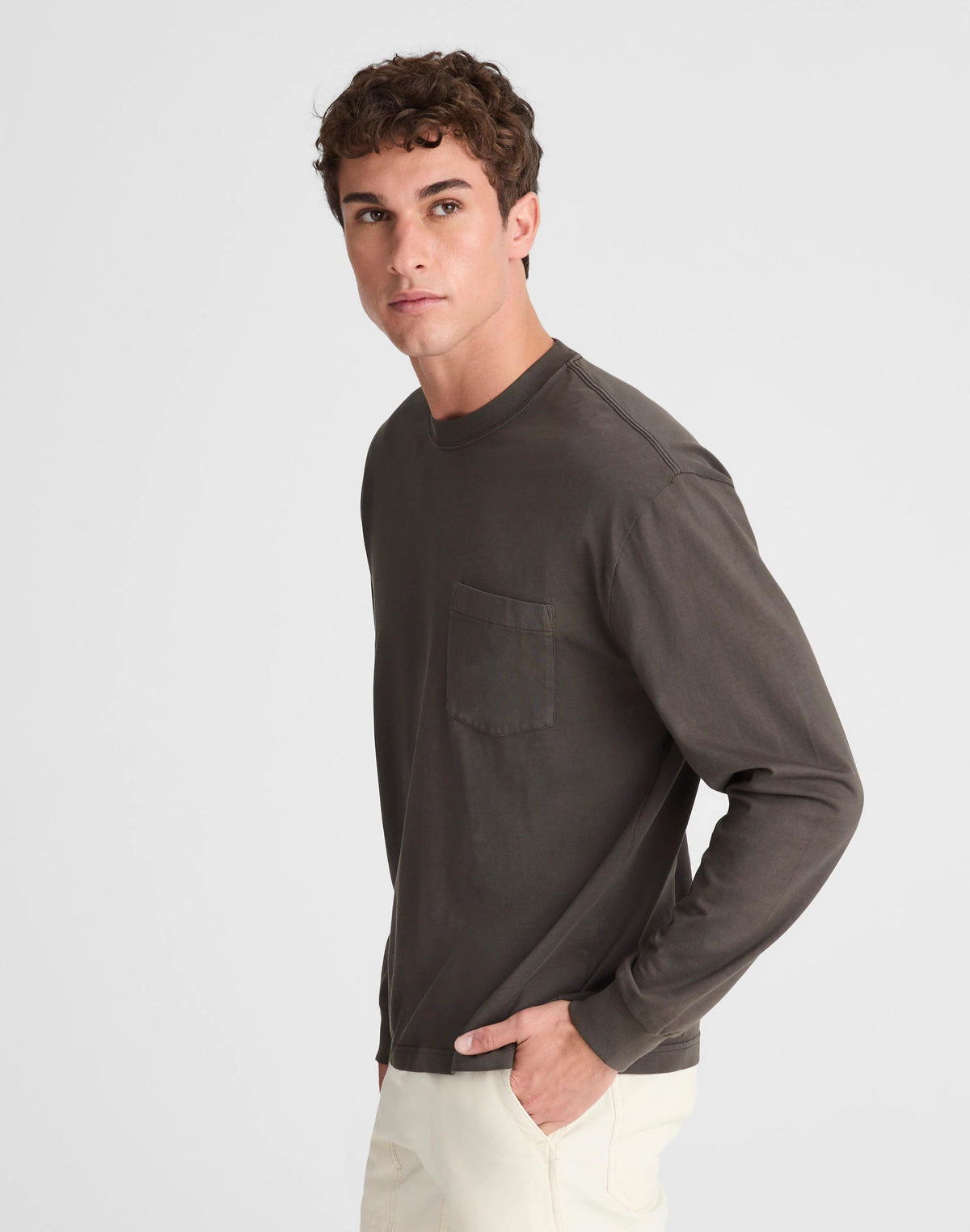 The Long-Sleeve Vintage Pocket Tee