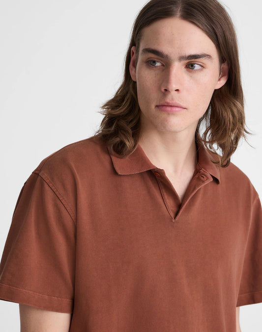 Short-Sleeve Compact-Knit Polo