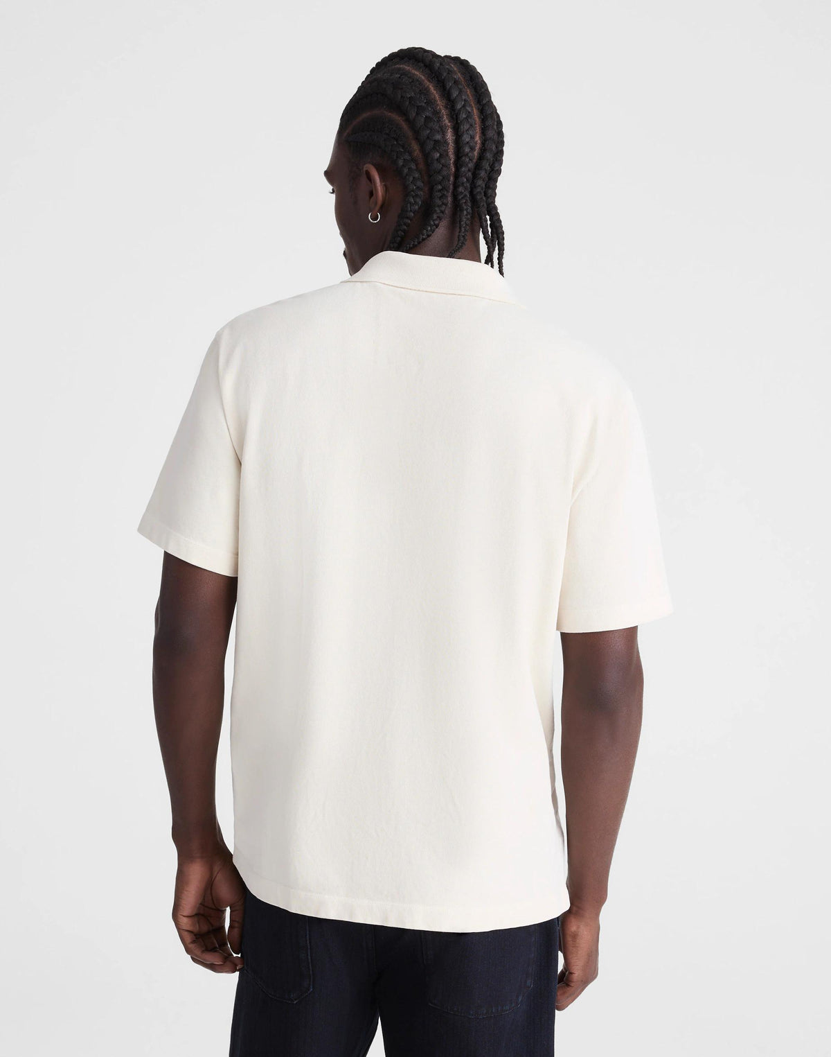 Short-Sleeve Compact-Knit Polo
