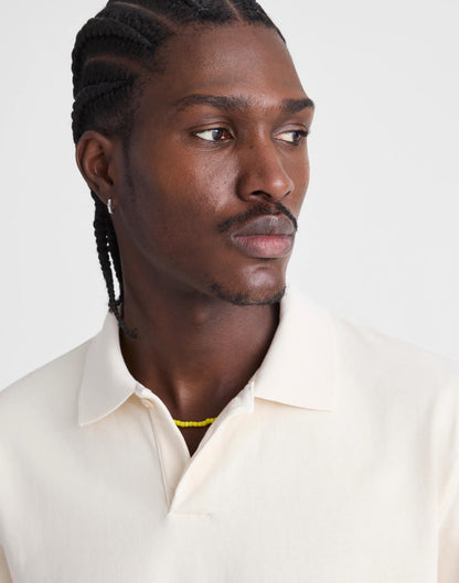 Short-Sleeve Compact-Knit Polo