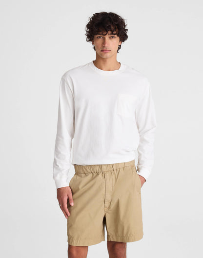 Pull-On Short in Poplin