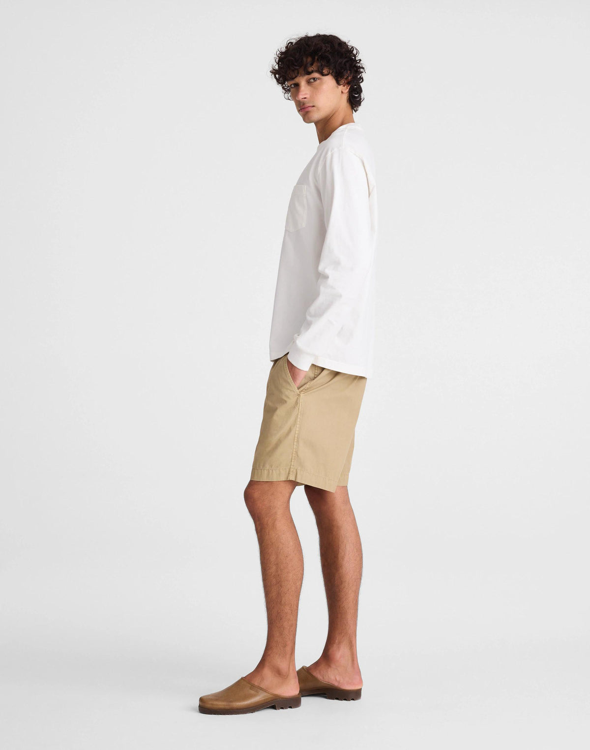 Pull-On Short in Poplin