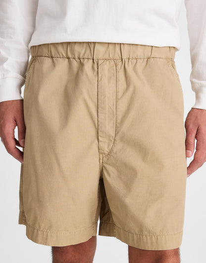 Pull-On Short in Poplin