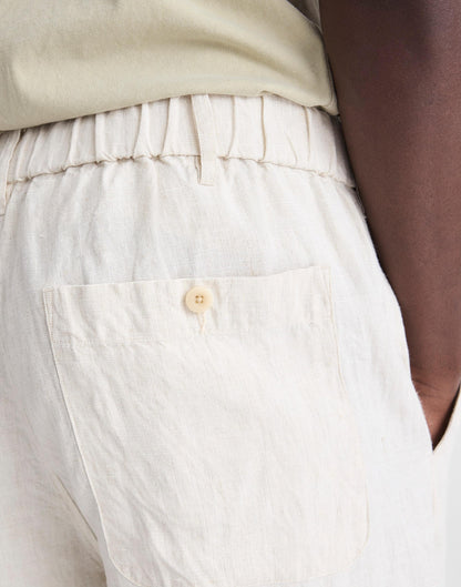 Pull-On Shorts in Linen