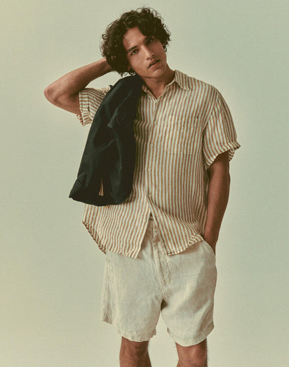 Pull-On Shorts in Linen