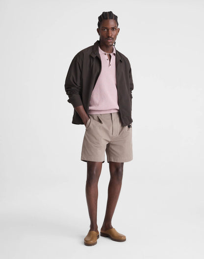 Pleated Chino Shorts in Uniform Twill