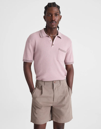 Pleated Chino Shorts in Uniform Twill