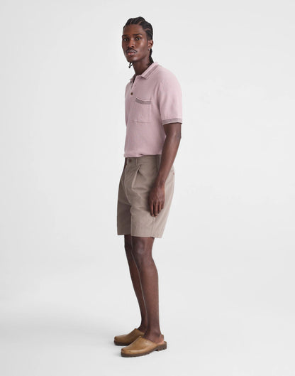 Pleated Chino Shorts in Uniform Twill