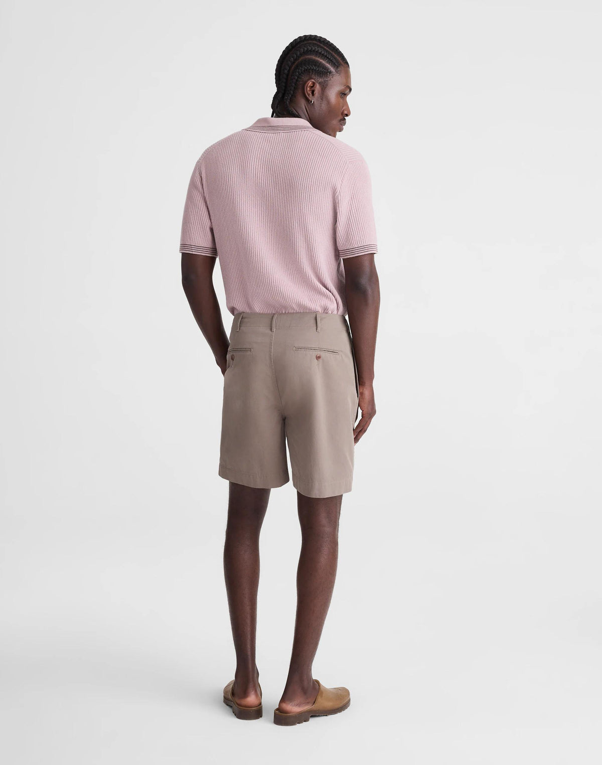 Pleated Chino Shorts in Uniform Twill