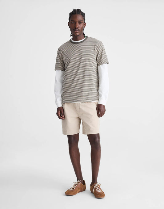 Pleated Chino Shorts in Uniform Twill