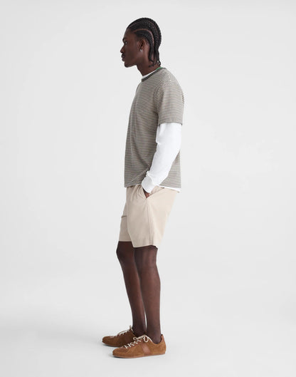 Pleated Chino Shorts in Uniform Twill