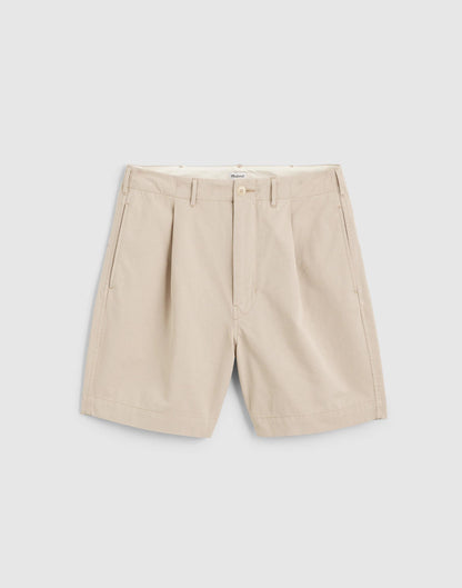Pleated Chino Shorts in Uniform Twill