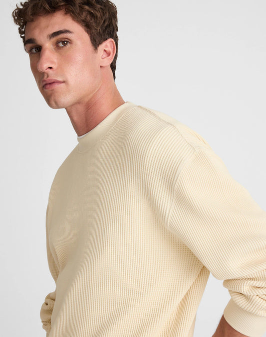 Waffle-Knit Sweatshirt