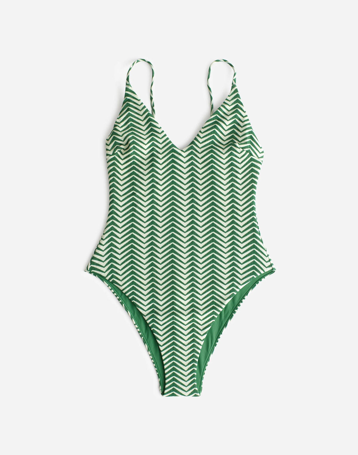 Zulu & Zephyr Green Zig Zag One-Piece Swimsuit